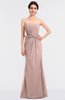 ColsBM Natalee Dusty Rose Romantic A-line Strapless Zip up Floor Length Ruching Bridesmaid Dresses