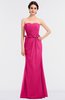 ColsBM Natalee Fandango Pink Romantic A-line Strapless Zip up Floor Length Ruching Bridesmaid Dresses