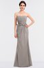 ColsBM Natalee Mushroom Romantic A-line Strapless Zip up Floor Length Ruching Bridesmaid Dresses