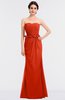 ColsBM Natalee Persimmon Romantic A-line Strapless Zip up Floor Length Ruching Bridesmaid Dresses
