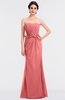 ColsBM Natalee Shell Pink Romantic A-line Strapless Zip up Floor Length Ruching Bridesmaid Dresses