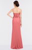 ColsBM Natalee Shell Pink Romantic A-line Strapless Zip up Floor Length Ruching Bridesmaid Dresses