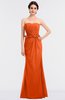ColsBM Natalee Tangerine Romantic A-line Strapless Zip up Floor Length Ruching Bridesmaid Dresses