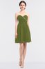 ColsBM Averi Olive Green Mature A-line Zip up Mini Beaded Bridesmaid Dresses