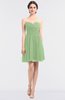 ColsBM Averi Sage Green Mature A-line Zip up Mini Beaded Bridesmaid Dresses