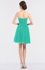 ColsBM Averi Viridian Green Mature A-line Zip up Mini Beaded Bridesmaid Dresses