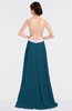 ColsBM Rachel Moroccan Blue Mature A-line Strapless Zip up Sweep Train Plainness Bridesmaid Dresses