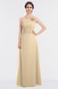 ColsBM Kendra Apricot Gelato Elegant Asymmetric Neckline Sleeveless Floor Length Flower Bridesmaid Dresses