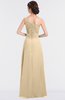 ColsBM Kendra Apricot Gelato Elegant Asymmetric Neckline Sleeveless Floor Length Flower Bridesmaid Dresses