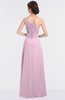 ColsBM Kendra Baby Pink Elegant Asymmetric Neckline Sleeveless Floor Length Flower Bridesmaid Dresses