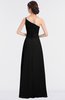 ColsBM Kendra Black Elegant Asymmetric Neckline Sleeveless Floor Length Flower Bridesmaid Dresses