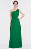 ColsBM Kendra Green Elegant Asymmetric Neckline Sleeveless Floor Length Flower Bridesmaid Dresses