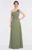 ColsBM Kendra Moss Green Elegant Asymmetric Neckline Sleeveless Floor Length Flower Bridesmaid Dresses