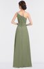 ColsBM Kendra Moss Green Elegant Asymmetric Neckline Sleeveless Floor Length Flower Bridesmaid Dresses
