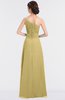 ColsBM Kendra New Wheat Elegant Asymmetric Neckline Sleeveless Floor Length Flower Bridesmaid Dresses