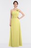 ColsBM Kendra Pastel Yellow Elegant Asymmetric Neckline Sleeveless Floor Length Flower Bridesmaid Dresses