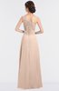 ColsBM Kendra Peach Puree Elegant Asymmetric Neckline Sleeveless Floor Length Flower Bridesmaid Dresses