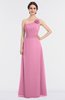 ColsBM Kendra Pink Elegant Asymmetric Neckline Sleeveless Floor Length Flower Bridesmaid Dresses