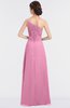 ColsBM Kendra Pink Elegant Asymmetric Neckline Sleeveless Floor Length Flower Bridesmaid Dresses