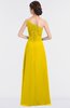 ColsBM Kendra Yellow Elegant Asymmetric Neckline Sleeveless Floor Length Flower Bridesmaid Dresses