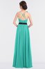 ColsBM Ivanna Blue Turquoise Elegant A-line Halter Sleeveless Floor Length Flower Bridesmaid Dresses