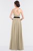 ColsBM Ivanna Champagne Elegant A-line Halter Sleeveless Floor Length Flower Bridesmaid Dresses