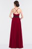 ColsBM Ivanna Dark Red Elegant A-line Halter Sleeveless Floor Length Flower Bridesmaid Dresses
