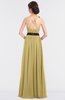ColsBM Ivanna Gold Elegant A-line Halter Sleeveless Floor Length Flower Bridesmaid Dresses