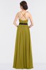 ColsBM Ivanna Golden Olive Elegant A-line Halter Sleeveless Floor Length Flower Bridesmaid Dresses