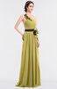 ColsBM Ivanna Misted Yellow Elegant A-line Halter Sleeveless Floor Length Flower Bridesmaid Dresses