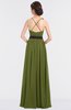 ColsBM Ivanna Olive Green Elegant A-line Halter Sleeveless Floor Length Flower Bridesmaid Dresses