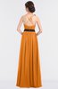 ColsBM Ivanna Orange Elegant A-line Halter Sleeveless Floor Length Flower Bridesmaid Dresses