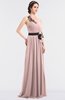 ColsBM Ivanna Pastel Pink Elegant A-line Halter Sleeveless Floor Length Flower Bridesmaid Dresses