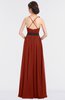 ColsBM Ivanna Rust Elegant A-line Halter Sleeveless Floor Length Flower Bridesmaid Dresses