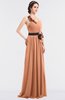 ColsBM Ivanna Salmon Elegant A-line Halter Sleeveless Floor Length Flower Bridesmaid Dresses