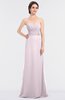 ColsBM Sadie Blush Elegant A-line Zip up Floor Length Beaded Bridesmaid Dresses