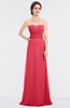 ColsBM Sadie Guava Elegant A-line Zip up Floor Length Beaded Bridesmaid Dresses