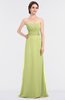 ColsBM Sadie Lime Green Elegant A-line Zip up Floor Length Beaded Bridesmaid Dresses
