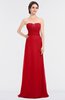 ColsBM Sadie Red Elegant A-line Zip up Floor Length Beaded Bridesmaid Dresses