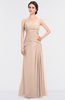 ColsBM Leona Fresh Salmon Mature A-line V-neck Zip up Floor Length Ruching Bridesmaid Dresses
