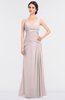 ColsBM Leona Light Pink Mature A-line V-neck Zip up Floor Length Ruching Bridesmaid Dresses