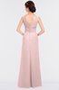 ColsBM Leona Pastel Pink Mature A-line V-neck Zip up Floor Length Ruching Bridesmaid Dresses