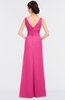 ColsBM Leona Rose Pink Mature A-line V-neck Zip up Floor Length Ruching Bridesmaid Dresses