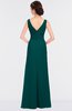 ColsBM Leona Shaded Spruce Mature A-line V-neck Zip up Floor Length Ruching Bridesmaid Dresses