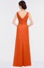 ColsBM Leona Tangerine Mature A-line V-neck Zip up Floor Length Ruching Bridesmaid Dresses