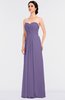 ColsBM Jenna Chalk Violet Modern A-line Sleeveless Zip up Ruching Bridesmaid Dresses