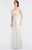 ColsBM Jenna Cloud White Modern A-line Sleeveless Zip up Ruching Bridesmaid Dresses