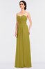 ColsBM Jenna Golden Olive Modern A-line Sleeveless Zip up Ruching Bridesmaid Dresses