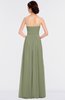 ColsBM Jenna Moss Green Modern A-line Sleeveless Zip up Ruching Bridesmaid Dresses