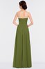 ColsBM Jenna Olive Green Modern A-line Sleeveless Zip up Ruching Bridesmaid Dresses